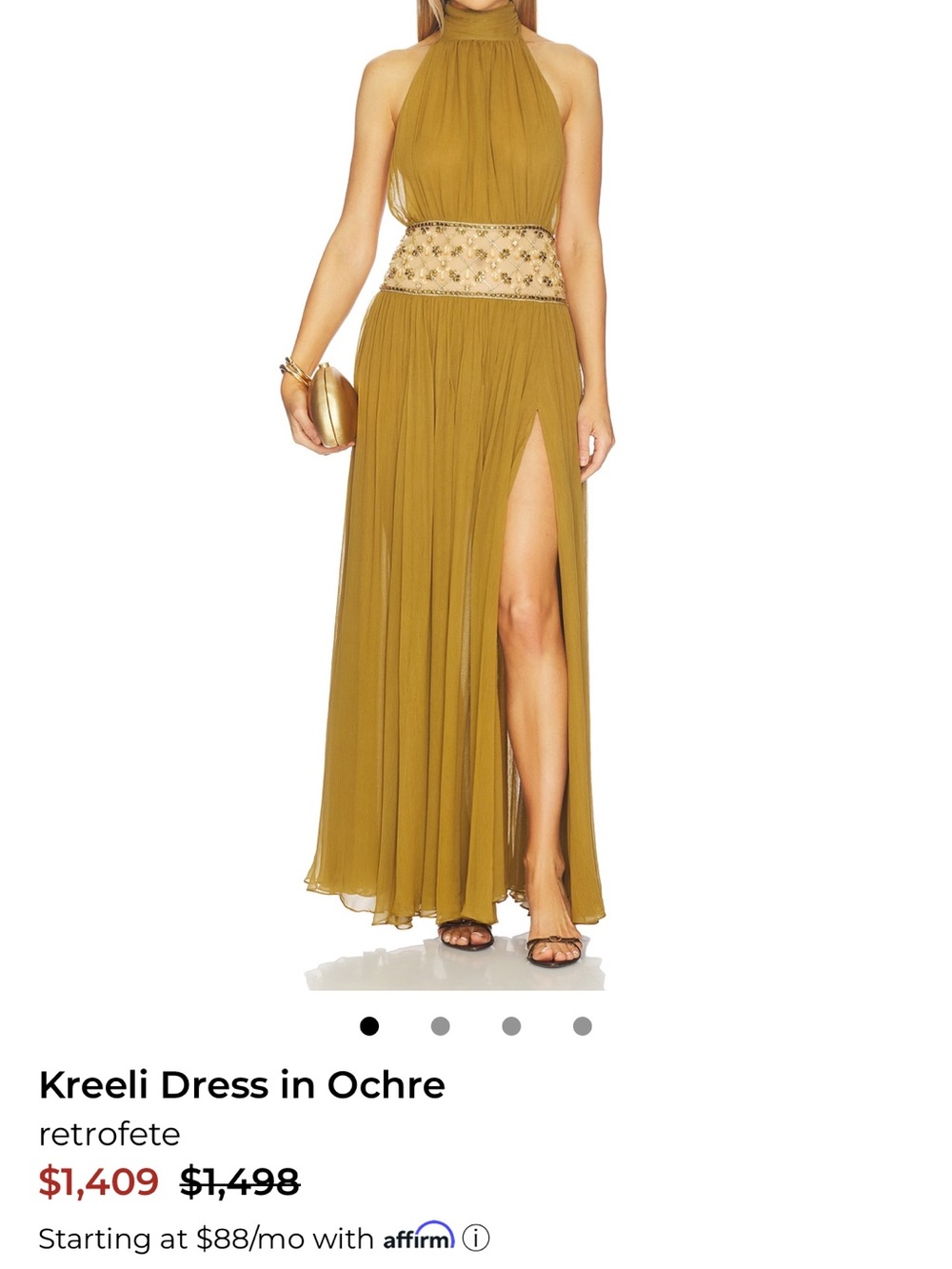 Retrofete Olive Green Maxi Dress
WILL NOT ACCEPT LOW BALL OFFERS! - Picture 2 of 3